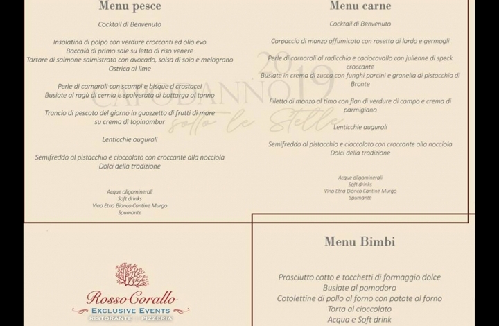 Menu Foto - Capodanno 4SPA Four SPA Resort Aci Castello