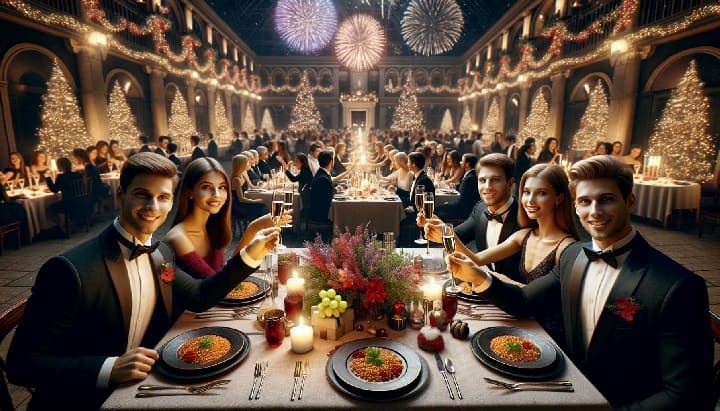 Foto Capodanno per coppie a Catania: meglio un tavolo per due o la socialità di un tavolo con